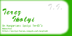 terez ipolyi business card